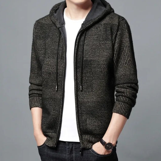 New Men's Sweaters Cardigans Winter Warm Hooded Sweatearcoat Men Causal Knitwear Sweatear Jackets Coats Men Knitted Cardigans