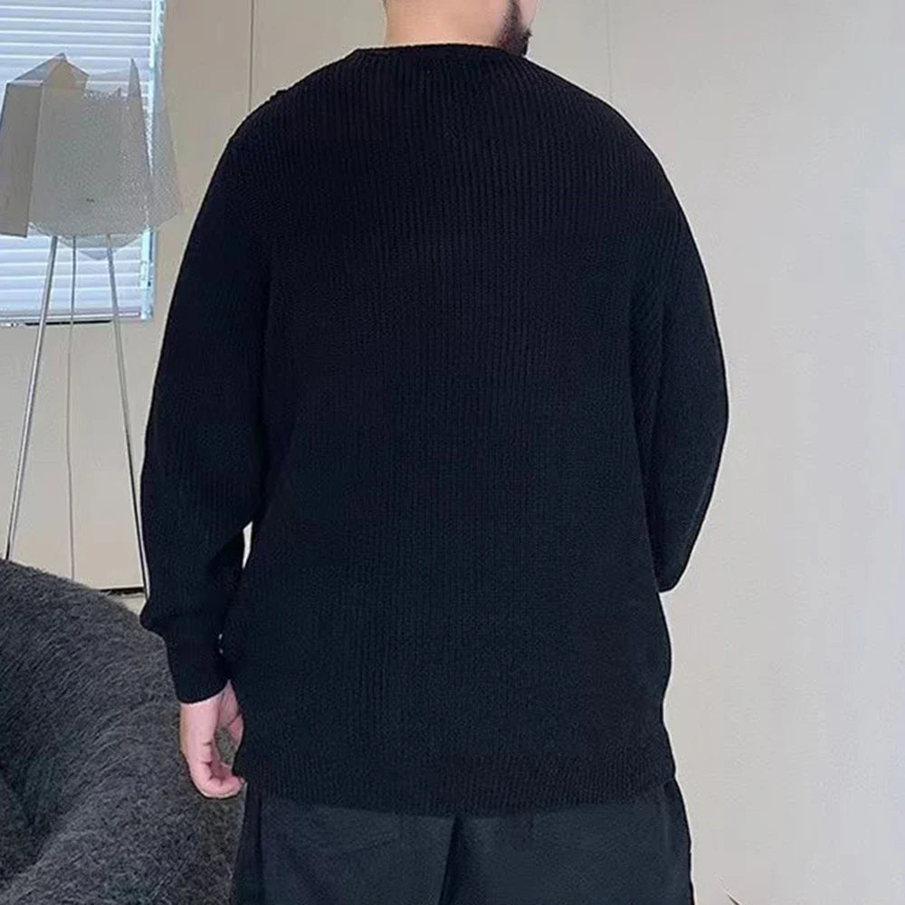 saferido Mens Casual Love Knitted Sweater 2024 Spring New Genderless Fashion Temperament Youthful Simple Loose Knitted Sweater Unisex