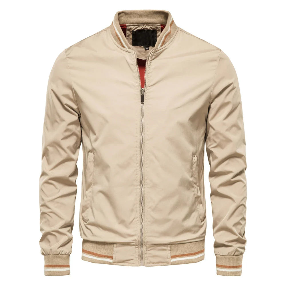 Fashion Autumn Jackets for Men Solid Color Casual Baseball Mens Jacket Clothing New in Outerwears Chaquetas Bomber Jackets Men