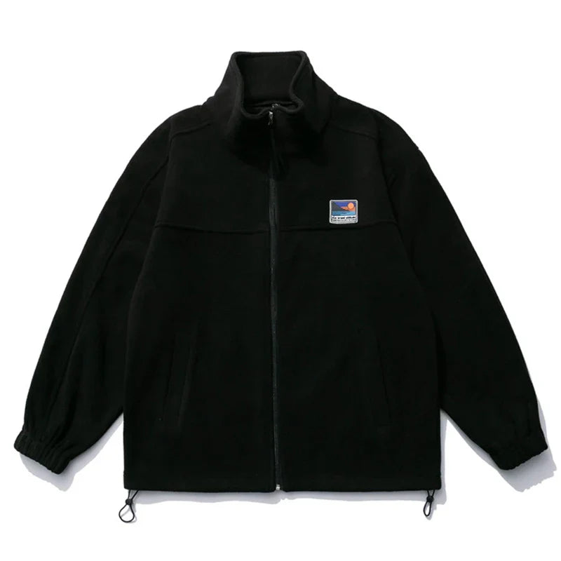 saferido New Winter Thick Oversize Coat Sweatshirt Zipper Men Clothing Harajuku Vintage Casual Jacket Male Couple Tops Streetwear M-4XL