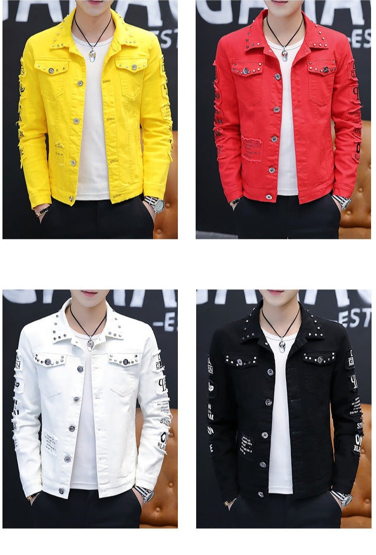 saferido Spring And Autumn Jeans Coat Men's Korean-style Fashion Students Handsome Versatile Jacket MEN'S Wear Summer New Style Cowb