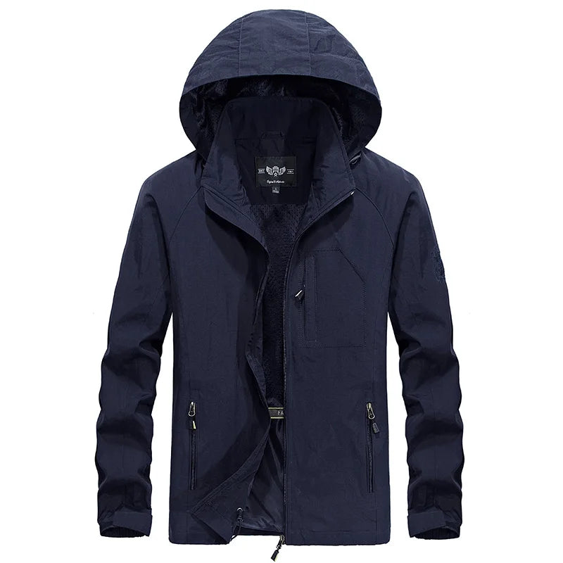 Men's Waterproof Military Jacket Spring Autumn Casual Windbreaker Jackets Mens Breathable Hooded Outdoor Thin Coats 6XL Clothes