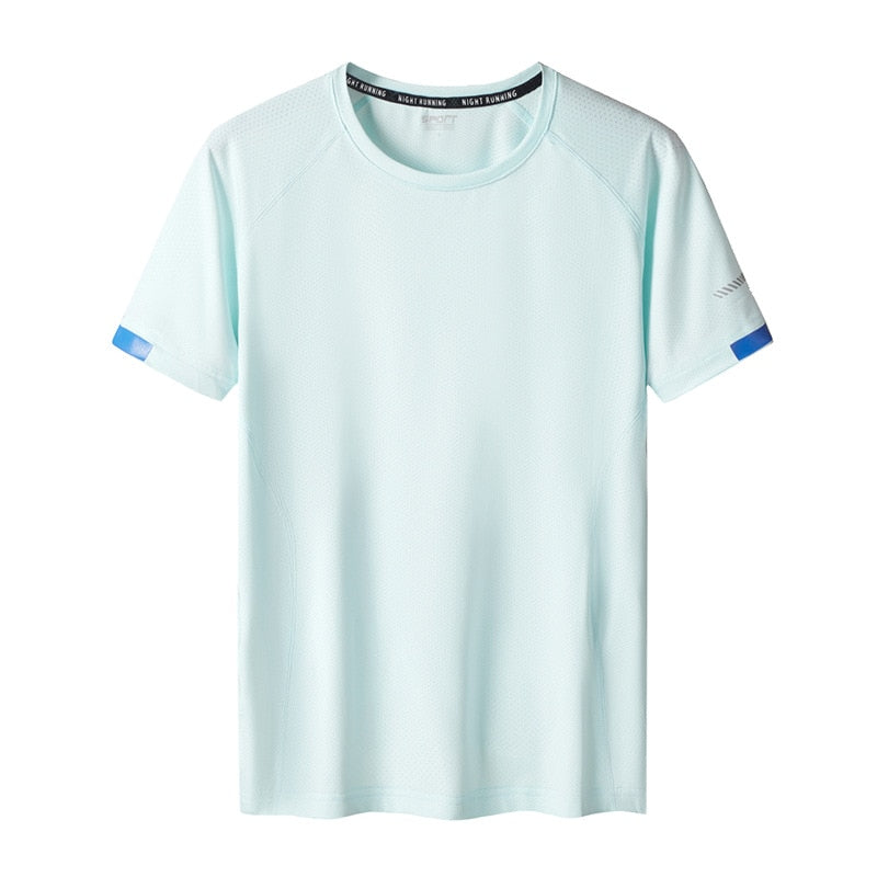 Quick Dry Sport T Shirt Men'S Short Sleeves Summer Casual White Plus OverSize 6XL 7XL 8XL 9XL Top Tees GYM Tshirt Clothes