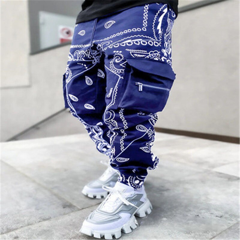 New hot printing cashew spend leisure sports haroun pants men more than Europe and the United States relaxed high street bag