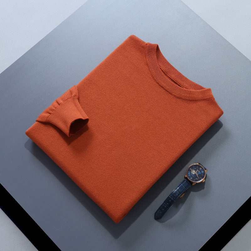 Men Sweaters 18Colors Long Sleeve Oneck Pullovers Soft Warm Winter Woolen Knitted Jumpers Male Clothes