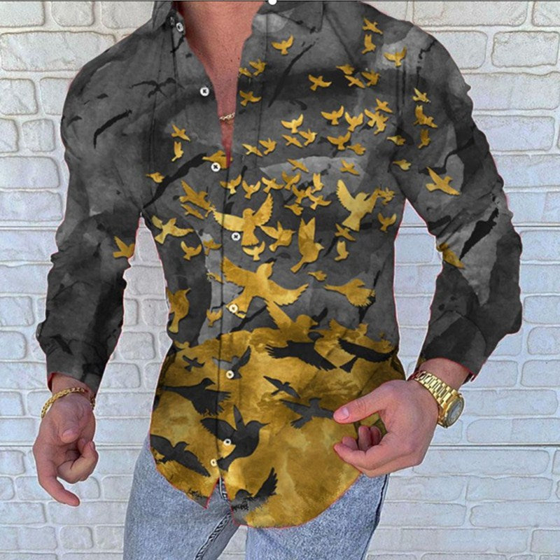 Men's shirt for men clothing social male Blouse Hawaiian long sleeve cardigan blouses and button up Luxury man wholesale