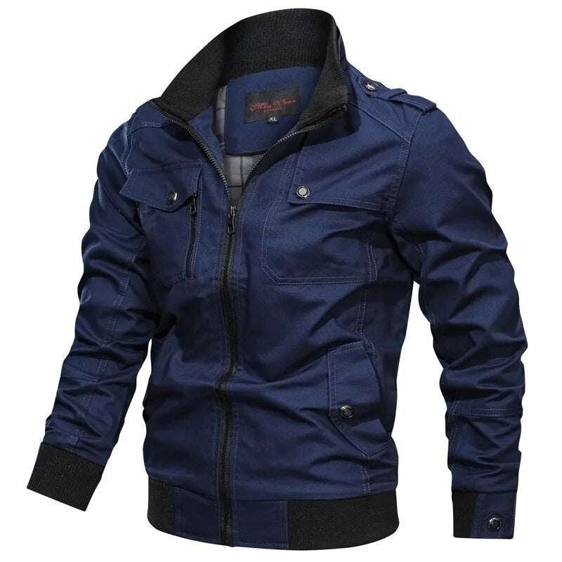 Autumn Mens Bomber Jackets Casual Male Army Military Jackets Mens Cotton Slim Outwear Windbreaker Baseball Coats Clothing