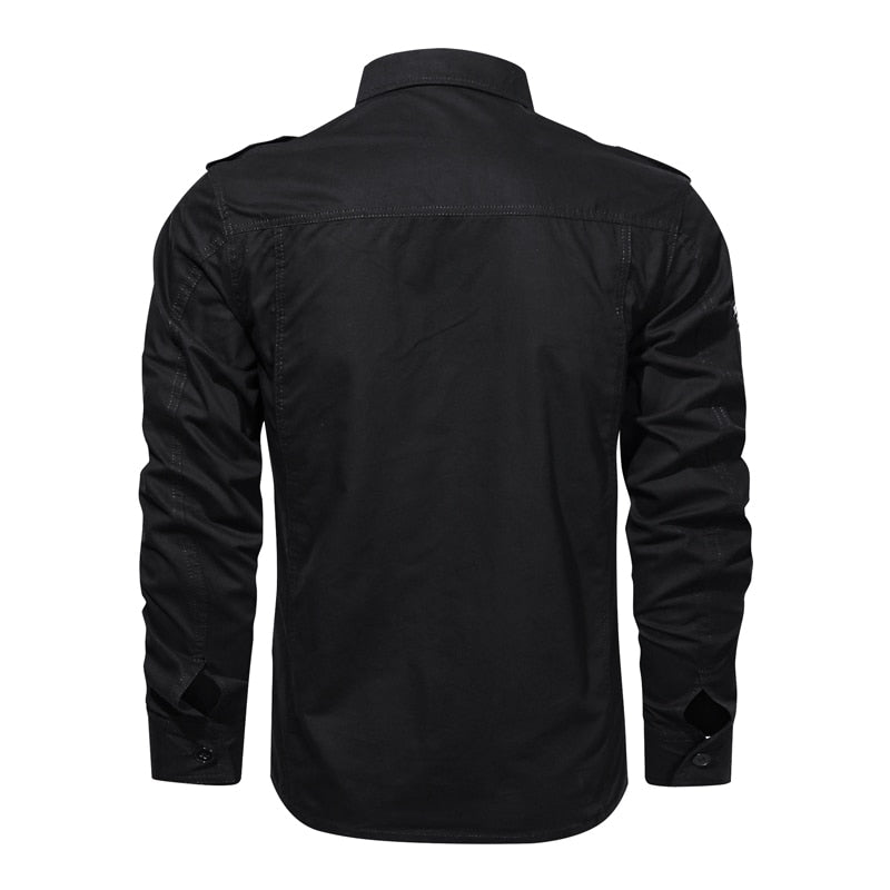 Men Military Shirt Casual High Quality Tactical Shirt Men's Spring Autumn Long sleeve camisa masculina Plus Size 6XL
