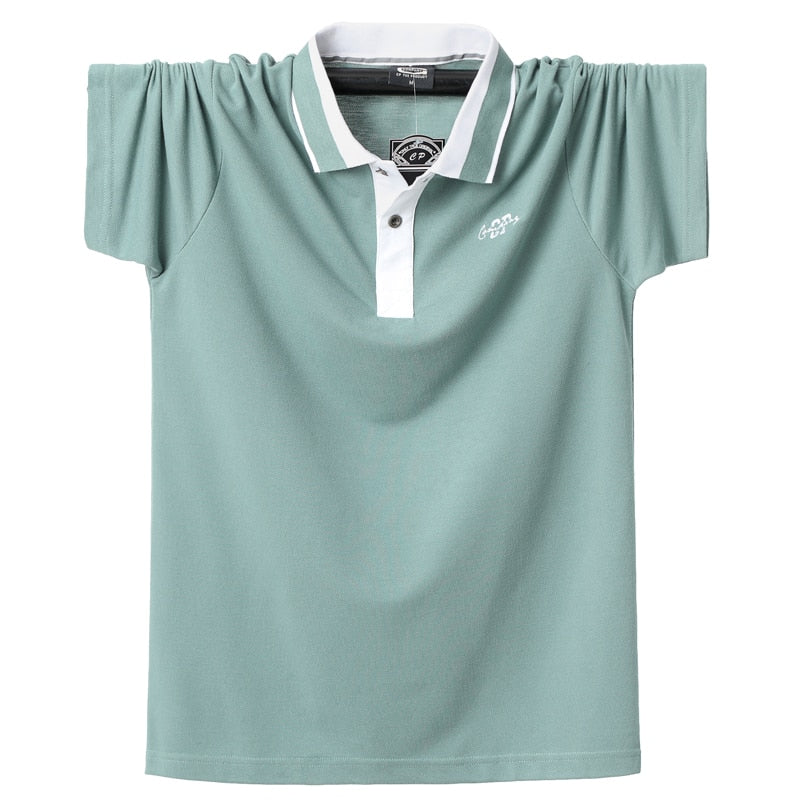 Men Polo Shirt Mens Stripe Polo Shirts Summer Casual Cotton Short Sleeves Shirt Homme 5XL Plus Size Business Work Men Tops Tees