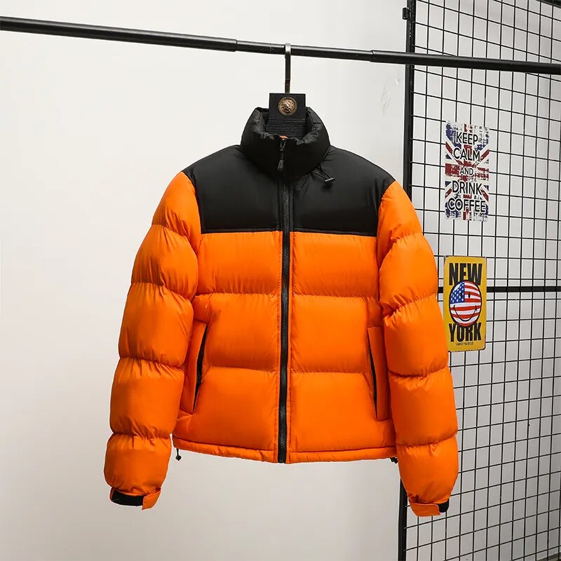 Men Winter Fashion Trendy Parkas Cotton-padded Coats Couple Thickened Short Padded Jacket Casual Stand Collar Warm Men Jacket