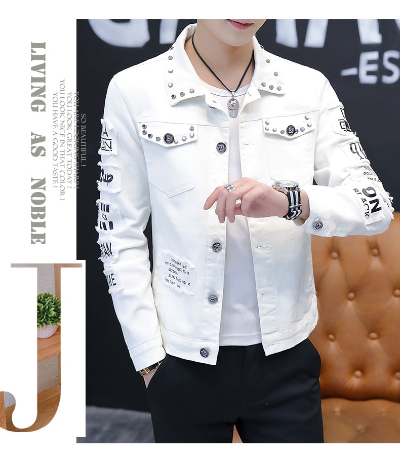 saferido Spring And Autumn Jeans Coat Men's Korean-style Fashion Students Handsome Versatile Jacket MEN'S Wear Summer New Style Cowb