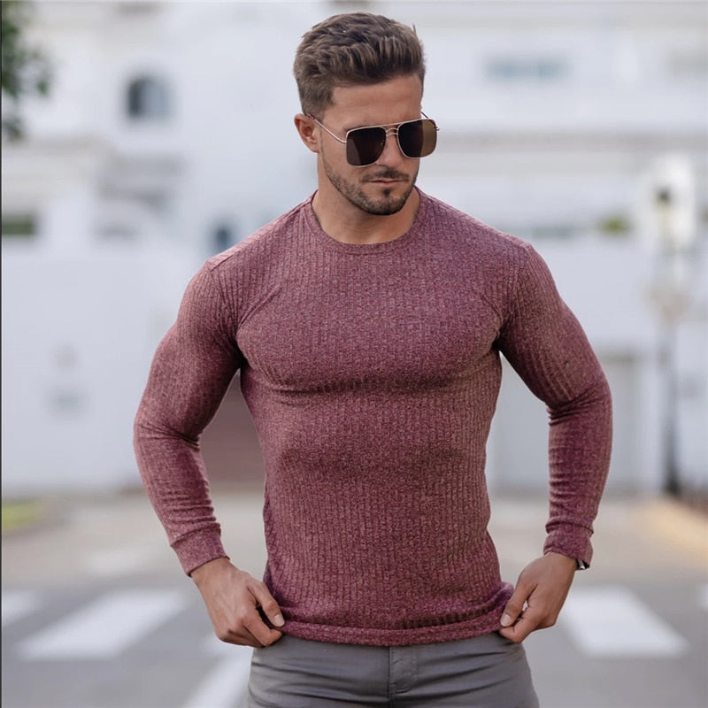 New Fashion Winter Hooded Sweater Men Warm Turtleneck Mens Sweaters Slim Fit Pullover Men Classic Sweter Men Knitwear