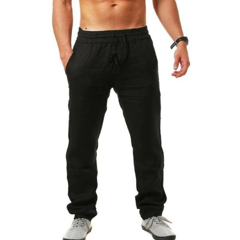 New Men‘s Jogging Pants Streetwear Loose Casual Cotton Linen Trouser Man Harem Pants Harajuku Oversized Men Sweatpants 5XL