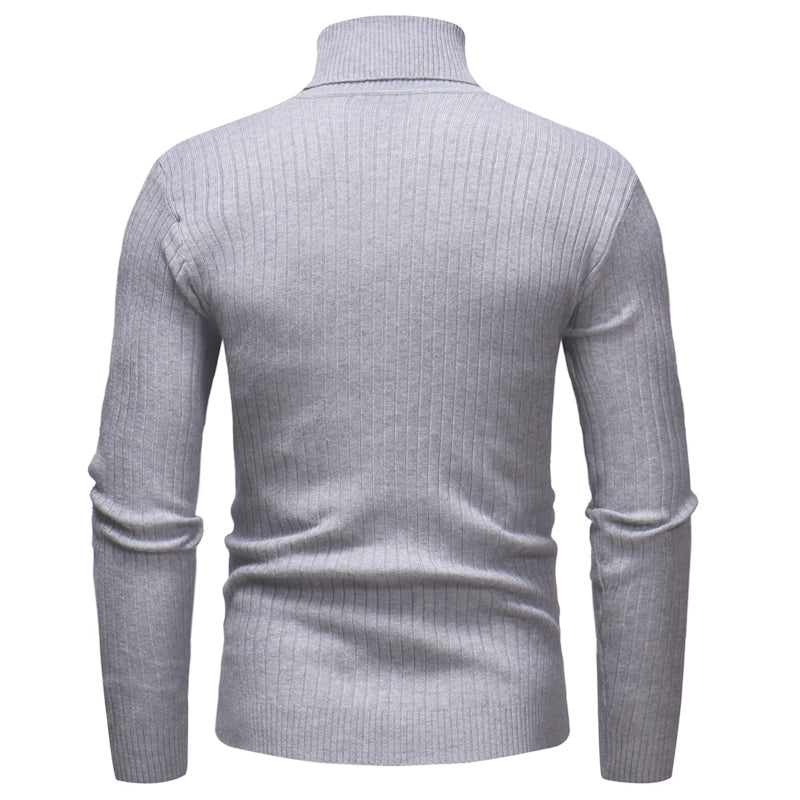 Men's Turtleneck Striped Sweater Knit Multicolor