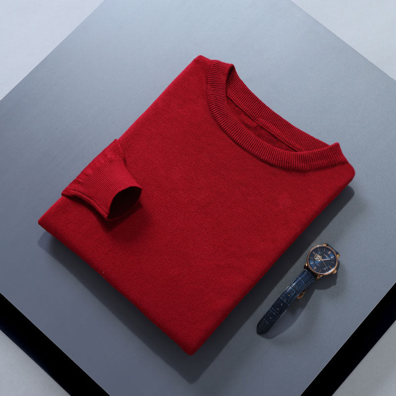 Men Sweaters 18Colors Long Sleeve Oneck Pullovers Soft Warm Winter Woolen Knitted Jumpers Male Clothes