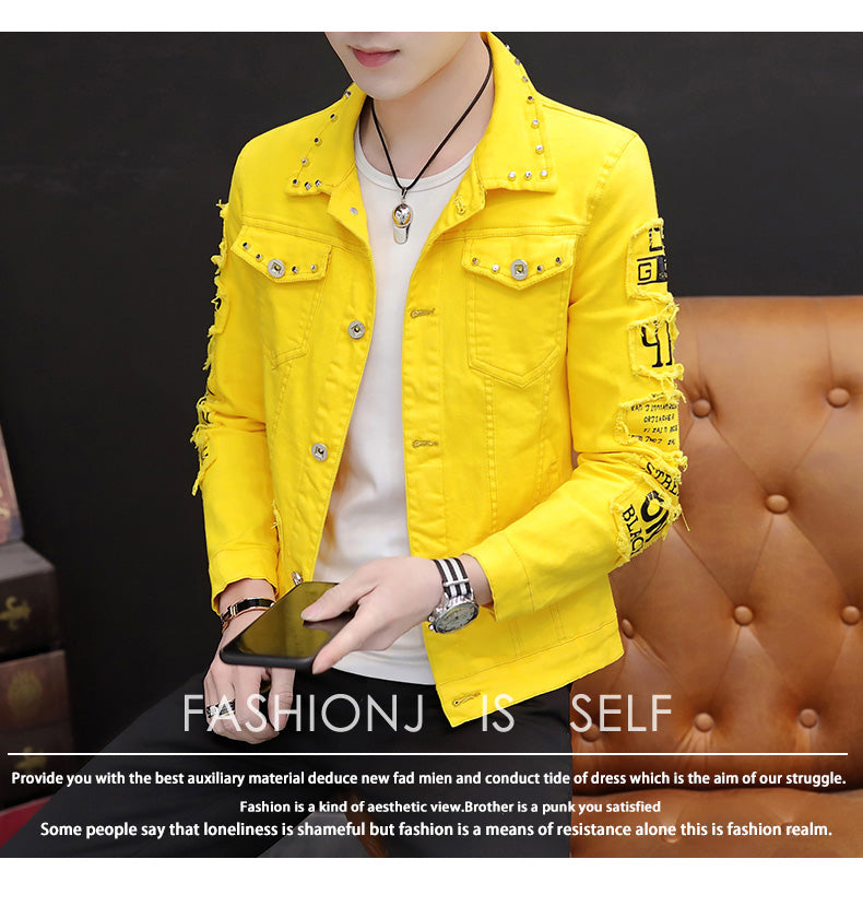 saferido Spring And Autumn Jeans Coat Men's Korean-style Fashion Students Handsome Versatile Jacket MEN'S Wear Summer New Style Cowb