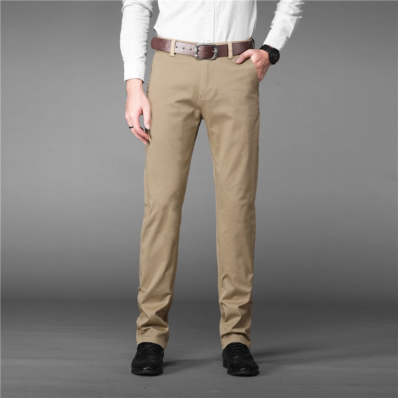 Luxury Straight Business Casual Men Pants High Quality Designer Spring Autumn Elegant Male Leisure Long Formal Trousers