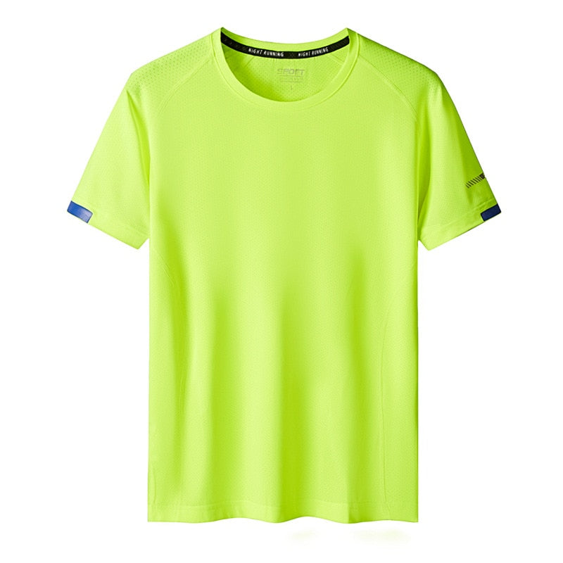 Quick Dry Sport T Shirt Men'S Short Sleeves Summer Casual White Plus OverSize 6XL 7XL 8XL 9XL Top Tees GYM Tshirt Clothes