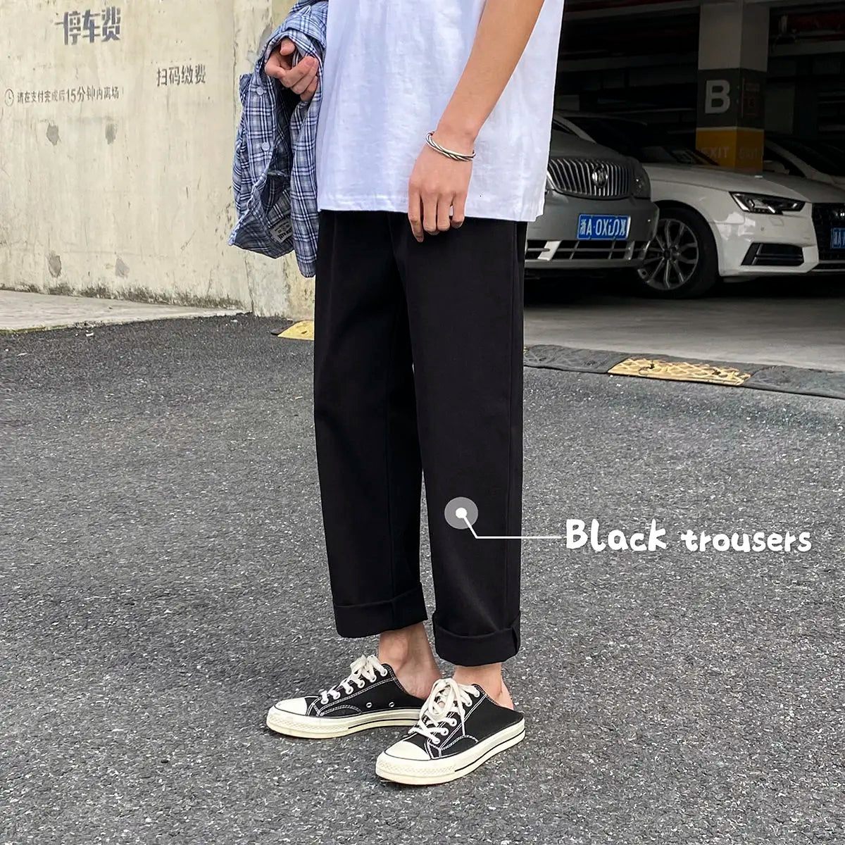 saferido Korean Style Men's Solid Color Casual Pants Fashion Trend Yellow Straight Pants Popular Loose Streetwear Trousers M-3XL