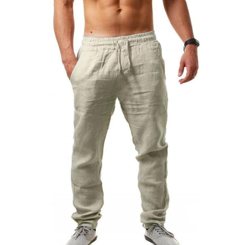 New Men‘s Jogging Pants Streetwear Loose Casual Cotton Linen Trouser Man Harem Pants Harajuku Oversized Men Sweatpants 5XL