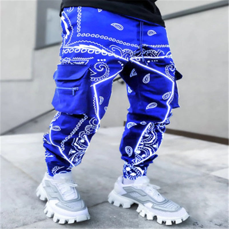 New hot printing cashew spend leisure sports haroun pants men more than Europe and the United States relaxed high street bag