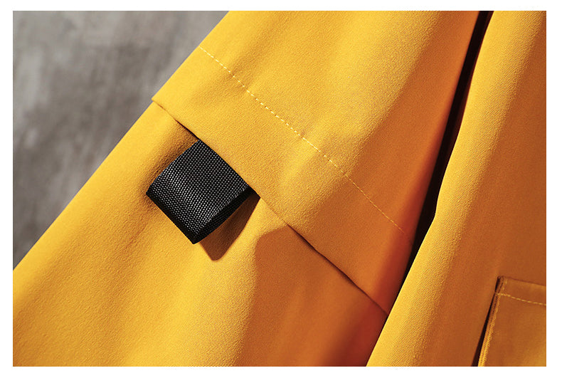 saferido Men Jackets And Coats Loose Streetwear Casual Outwear Coats Hip Hop Men's Windbreaker Overcoat