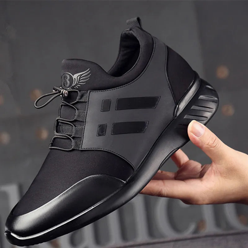 saferido Mens Sneakers New Rubber Shoes Height Increase 6Cm 8Cm Running Gym Males Breathable Casual Shoes Lightweight Sports for Men