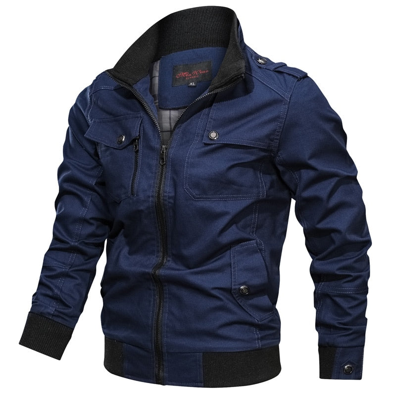 Spring Autumn Jacket Men Cotton Windbreaker Bomber Coat Military Men's Tactics Jackets Man Cargo Casual Jacket Mens Clothes