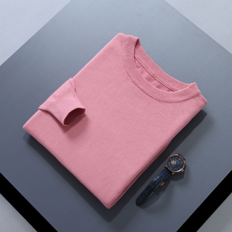 Men Sweaters 18Colors Long Sleeve Oneck Pullovers Soft Warm Winter Woolen Knitted Jumpers Male Clothes