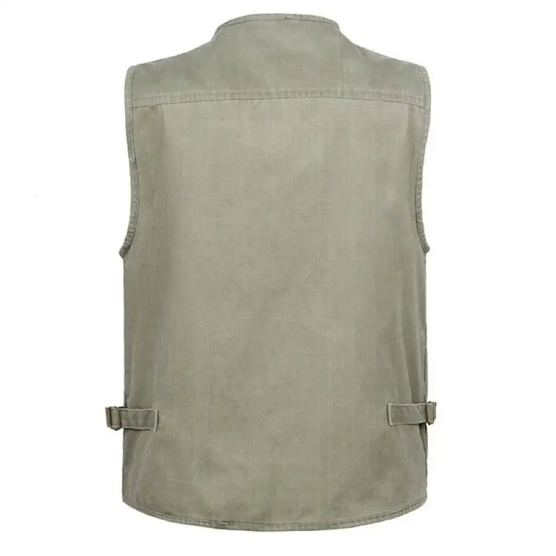 7Xl 6Xl New Male Casual Summer Big Size Cotton Sleeveless Vest with Many 16 Pockets Men Multi Pocket Photograph Waistcoat Sale