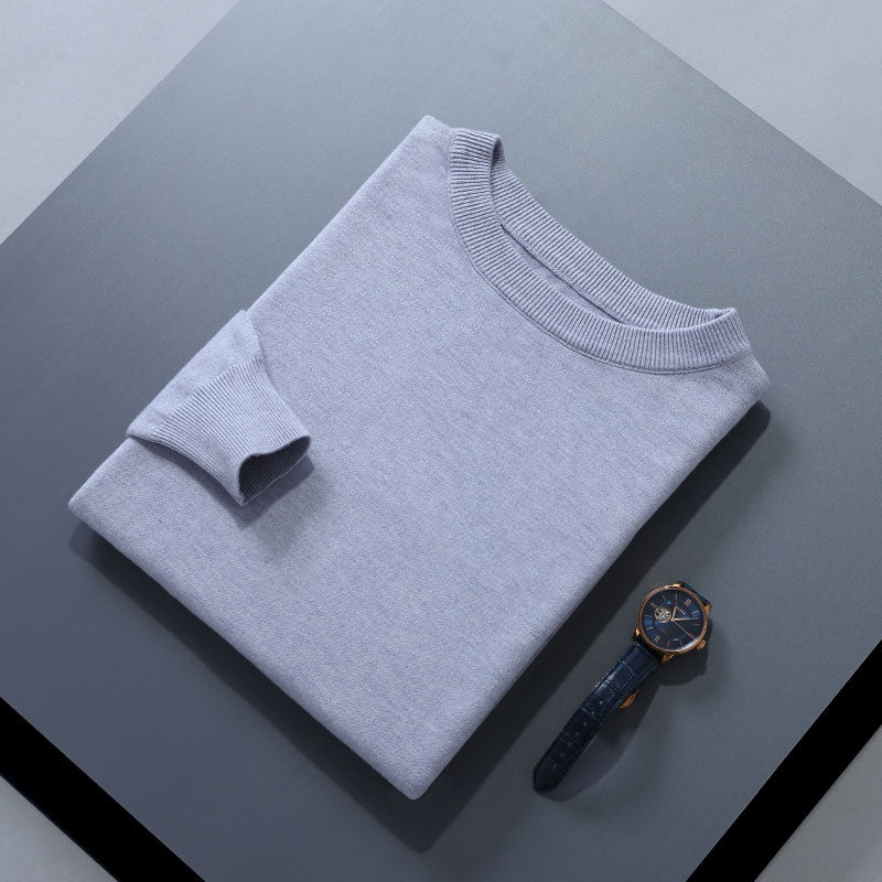 Men Sweaters 18Colors Long Sleeve Oneck Pullovers Soft Warm Winter Woolen Knitted Jumpers Male Clothes