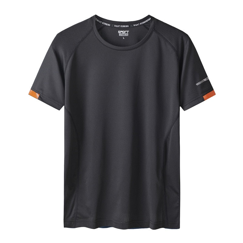Quick Dry Sport T Shirt Men'S Short Sleeves Summer Casual White Plus OverSize 6XL 7XL 8XL 9XL Top Tees GYM Tshirt Clothes