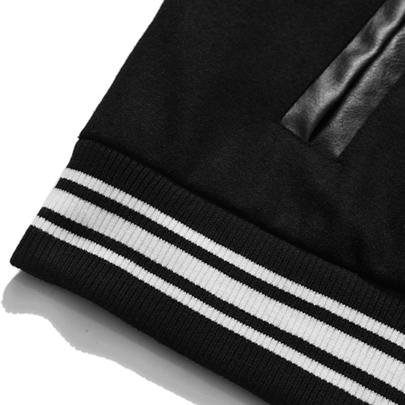 saferido Men Baseball Jacket Hip Hop Harajuku Embroidery Bone Letter Patchwork Bomber Coat Fashion High Street Casual Loose Jacket Unisex