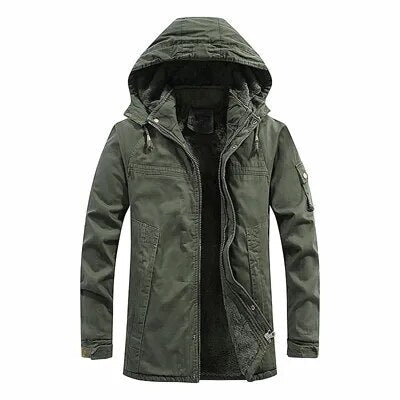Winter Men's Jackets Fashion Fleece Warm Winbreaker Jackets Male Outdoor Thicken Military Thermal Hooded jackets Clothing