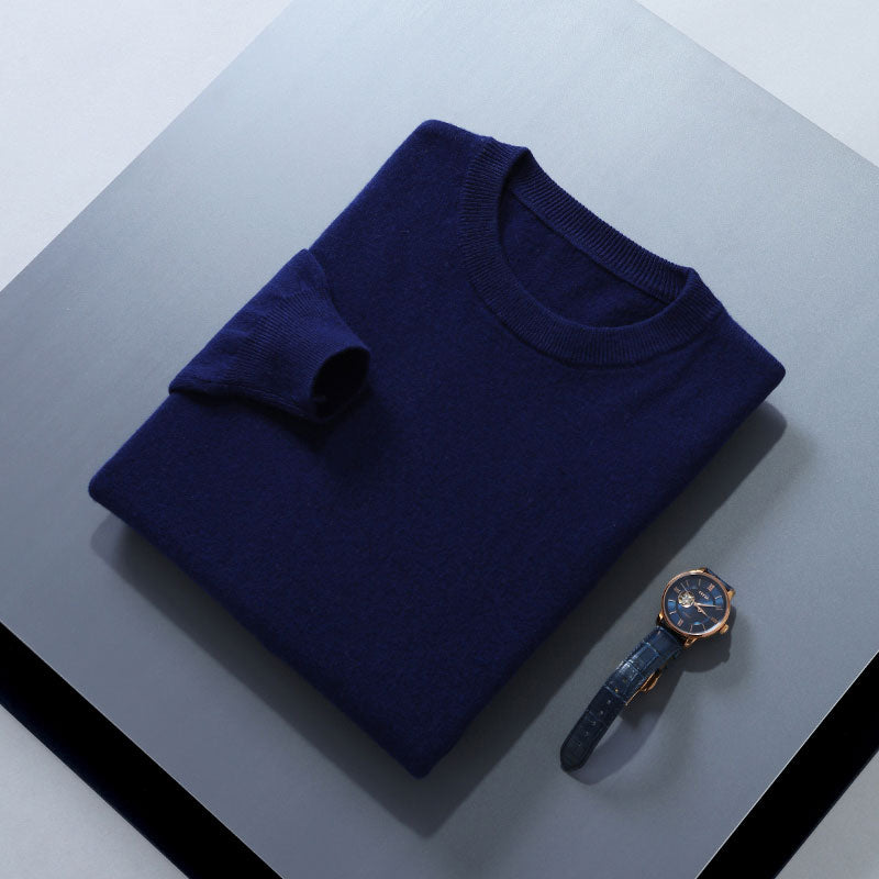 Men Sweaters 18Colors Long Sleeve Oneck Pullovers Soft Warm Winter Woolen Knitted Jumpers Male Clothes