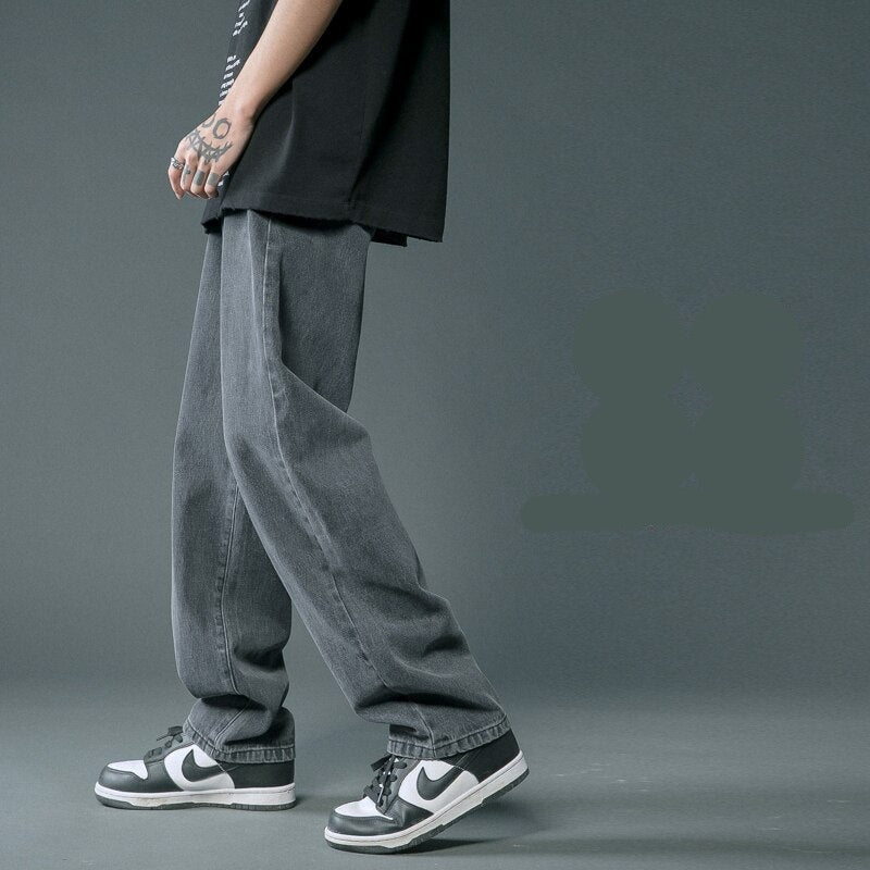 saferido Summer thin men jeans men's fashion famous brand versatile loose straight Summer pants clothes streetwear hiphop denim New
