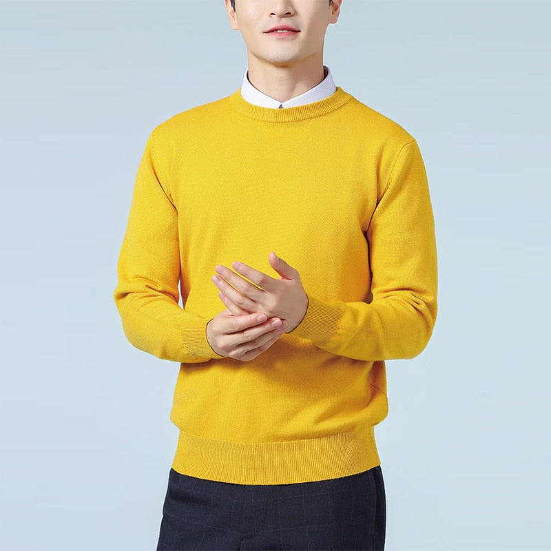 Men's Sweaters Cashmere Blend Knitting V-neck Pullovers Hot Sale Spring&Winter Male Wool Knitwear High Quality jumpers Clothes