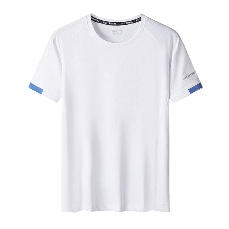 Quick Dry Sport T Shirt Men'S Short Sleeves Summer Casual White Plus OverSize 6XL 7XL 8XL 9XL Top Tees GYM Tshirt Clothes