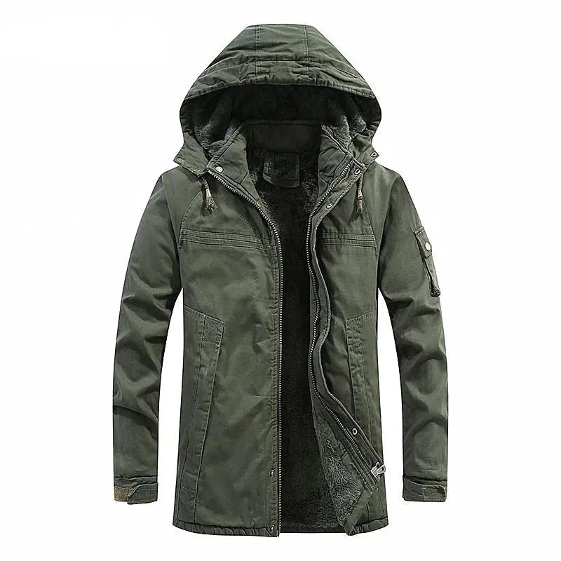 Winter Men's Jackets Fashion Fleece Warm Winbreaker Jackets Male Outdoor Thicken Military Thermal Hooded jackets Clothing