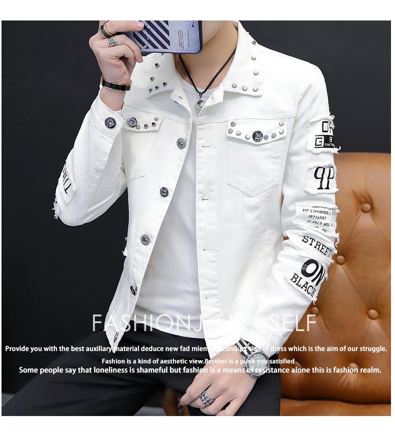 saferido Spring And Autumn Jeans Coat Men's Korean-style Fashion Students Handsome Versatile Jacket MEN'S Wear Summer New Style Cowb