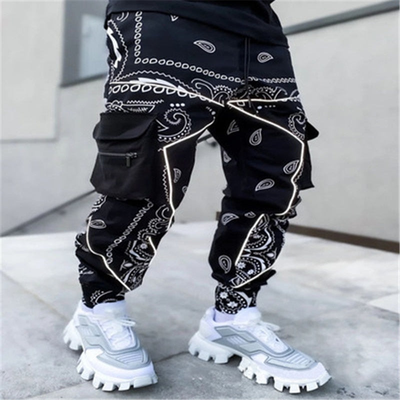 New hot printing cashew spend leisure sports haroun pants men more than Europe and the United States relaxed high street bag
