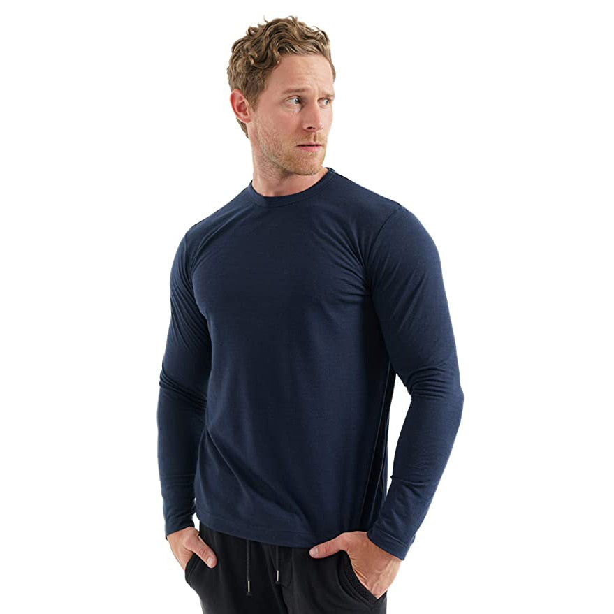 Men's 100% Merino Wool Thermal long sleeve T Shirt Base Laye Merino Wool Shirt 250g Wicking Breathable Anti-Odor