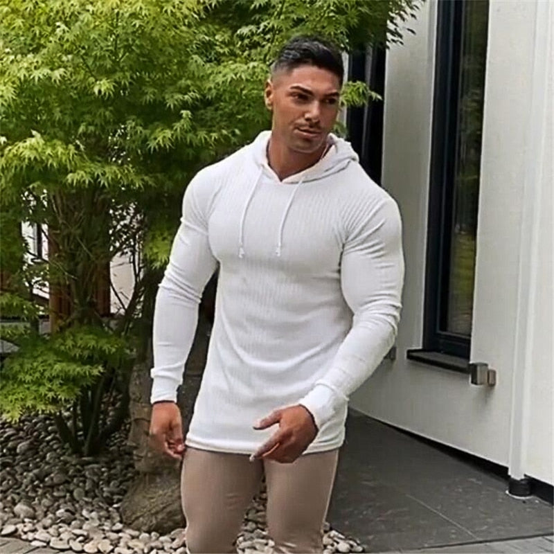 New Fashion Winter Hooded Sweater Men Warm Turtleneck Mens Sweaters Slim Fit Pullover Men Classic Sweter Men Knitwear