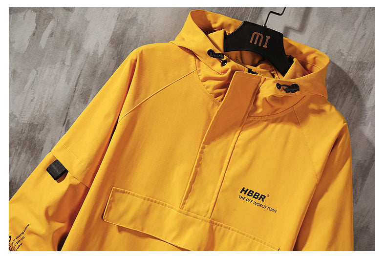 saferido Men Jackets And Coats Loose Streetwear Casual Outwear Coats Hip Hop Men's Windbreaker Overcoat