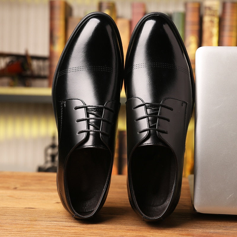 Man Elevator Shoe Taller 6CM Height Increasing For Men Heighten Increased Oxfords
