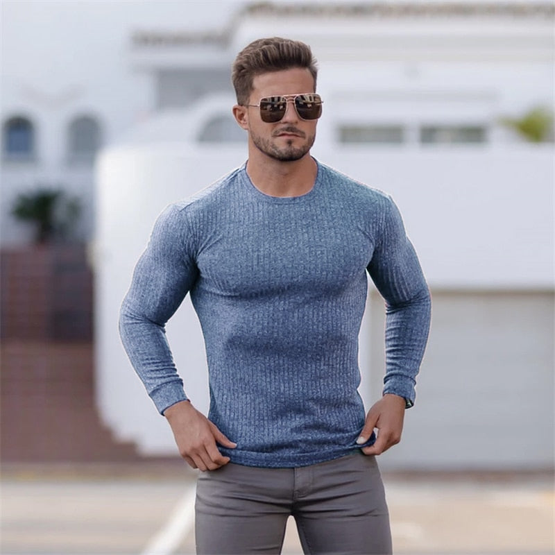 New Fashion Winter Hooded Sweater Men Warm Turtleneck Mens Sweaters Slim Fit Pullover Men Classic Sweter Men Knitwear