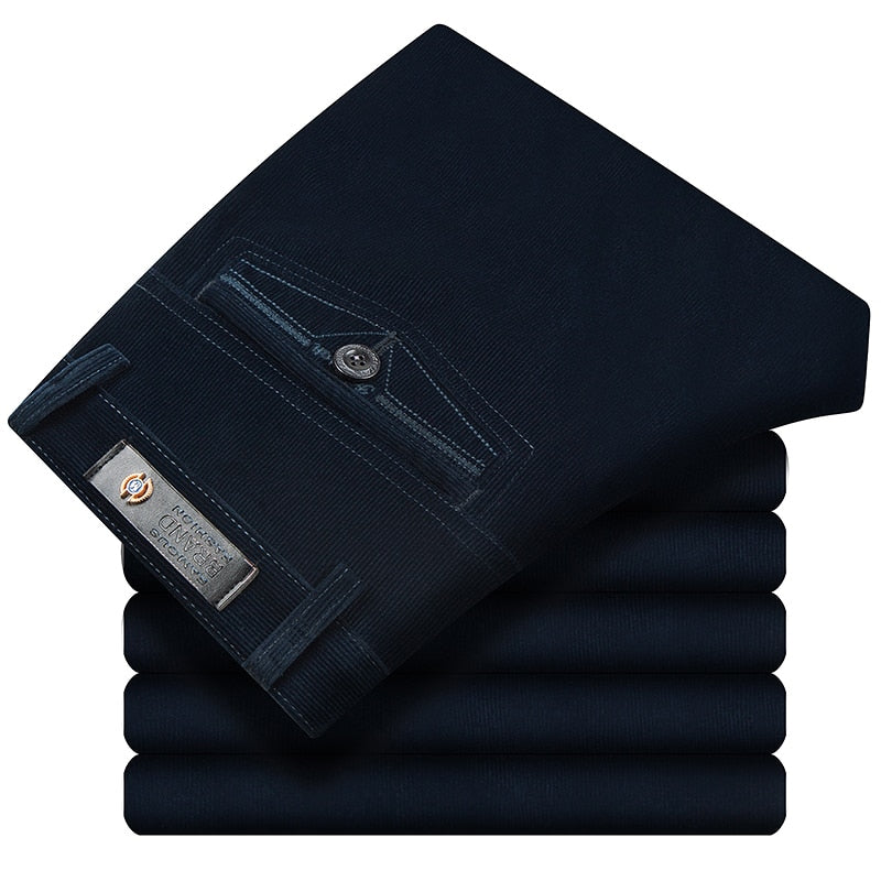 Corduroy pants loose middle-aged joggers middle-aged men dad installed in autumn and winter men's casual Trousers for men