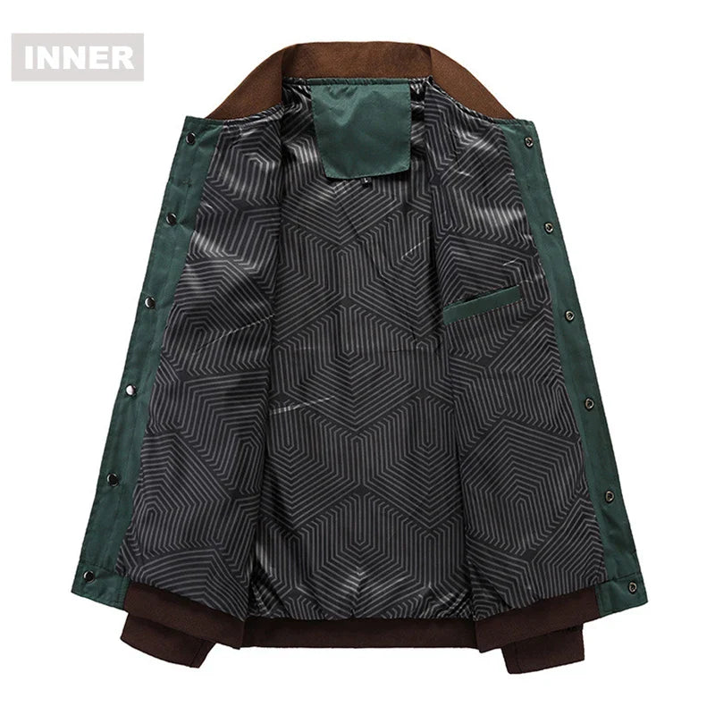 New Autumn Mens Bomber Jacket Fashion Male Streetwear Hip Hop Slim Pilot Coats Men Baseball Windbreaker Clothing 5XL