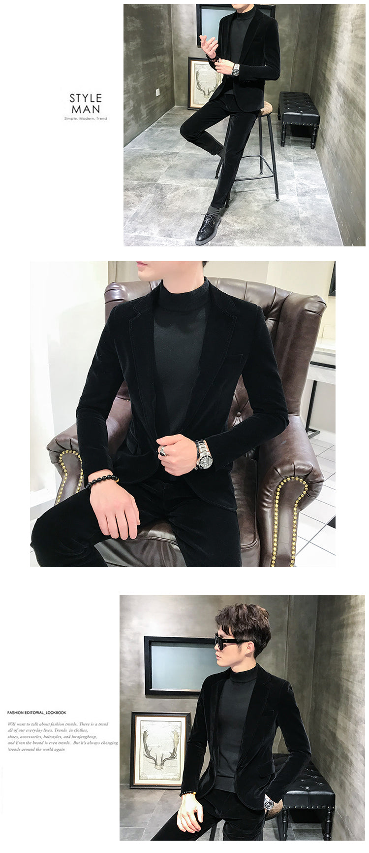 Elegant Wine Red Suits Mens Velvet Luxury Suits For Mens Groom Wedding Velour Suits Gentlemen Dress 2 pcs Flannel Green Burgundy