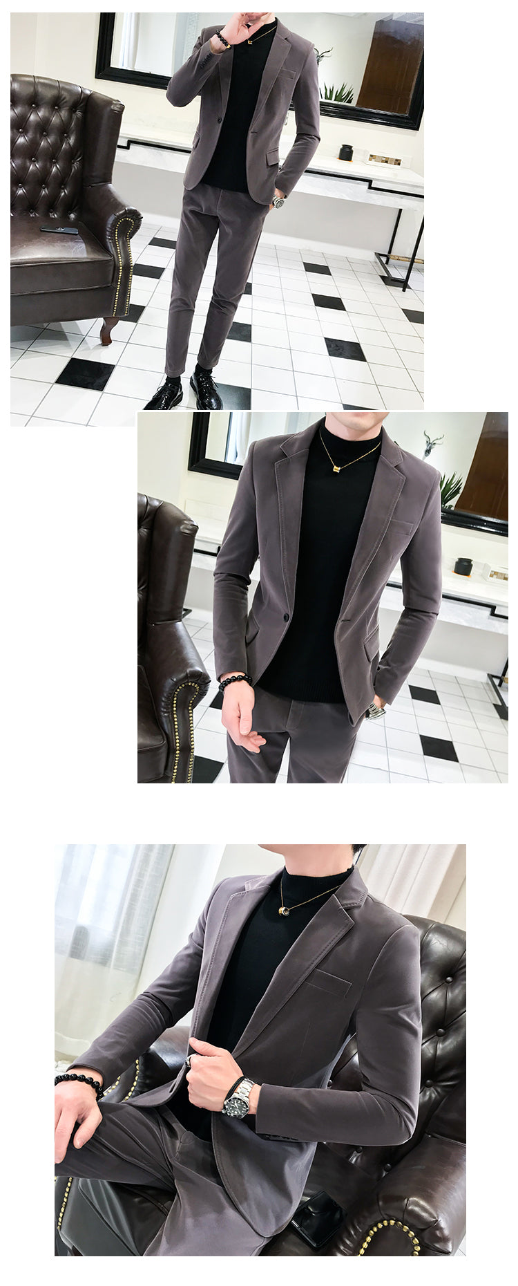 Elegant Wine Red Suits Mens Velvet Luxury Suits For Mens Groom Wedding Velour Suits Gentlemen Dress 2 pcs Flannel Green Burgundy